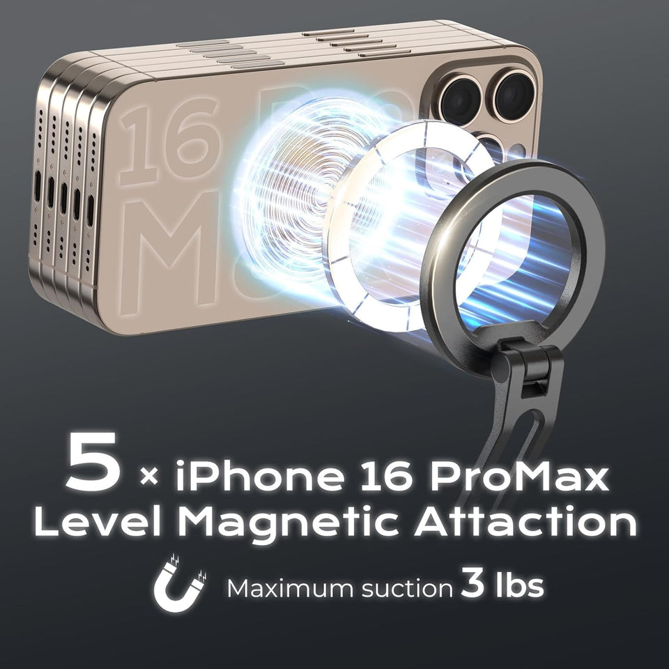 【2026 Extended Long】 Magnetic Neck Mount for Phones, 27.6" Hands-Free POV/Vlog Phone Holder for iPhone 17–12 & Android, Content Creator Essentials for Go Pro DJI, Comfortable Natural Shooting Angle