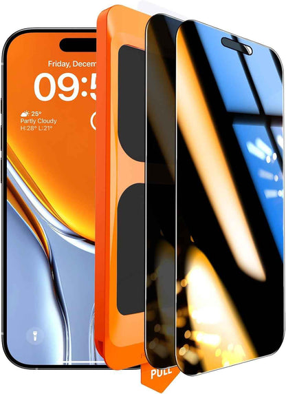 TOCOL for iPhone 17 Screen Protector 6.3 inch 9H Hardness Military Grade Shatterproof HD Tempered Glass for Full Coverage Protection 2 Pack
