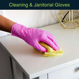 FifthPLlse Fuchsia Hot Pink Nitrile Disposable Gloves - 3 Mil Nitrile - Powder and Latex Free - Surgical Medical Exam Gloves