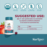 MaryRuth's Hair Skin and Nail Vitamins | USDA Organic | 2500 mcg Biotin Gummies with Vitamin C & Vitamin E | Hair Growth Vitamins | Skin Care | Nail Growth | Ages 14+ | 60 Count