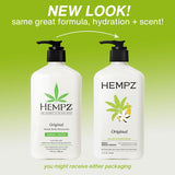 Hempz Original, Natural Hemp Seed Oil Body Moisturizer with Shea Butter and Ginseng, Original Scent, Floral Banana, 17 Fl.Oz ( Packaging may vary )