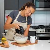 OVENTE 5-Speed Corded Electric Hand Mixer with Stainless Steel Whisks, Compact Portable Design with Snap-On Storage Case,150W Lightweight Handheld Mixer for Baking & Cooking, Black HM151B