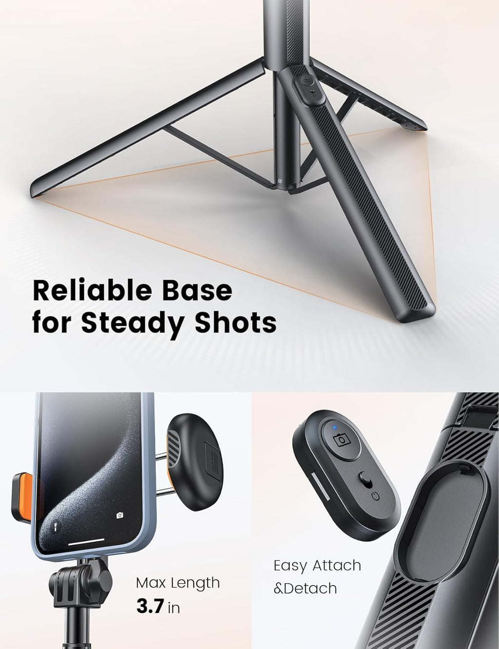 ANXRE 71" Phone Tripod, NT79 Extendable Selfie Stick with 1/4" Camera Mount for Cell Phone＆Camera, Phone Tripod Stand Holder with Remote Compatible with iPhone Android, Camera