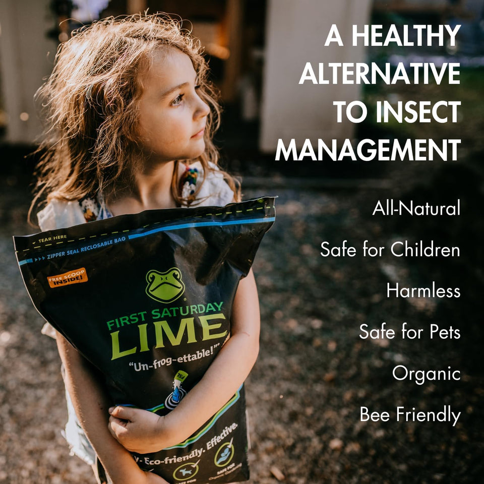 First Saturday Lime Insect Deterrent-20LB Bag| Monthly Insect Shield| Multi-PLrpose Insect Control for Outdoors| Prevents Ants & Other Insects
