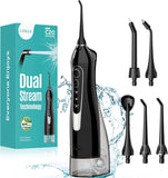 COSLUS Water Dental Flosser Teeth Pick C20: Portable Cordless Oral Irrigator 300ML Rechargeable Travel Irrigation Cleaner IPX7 Waterproof Electric Flossing Machine for Teeth Cleaning