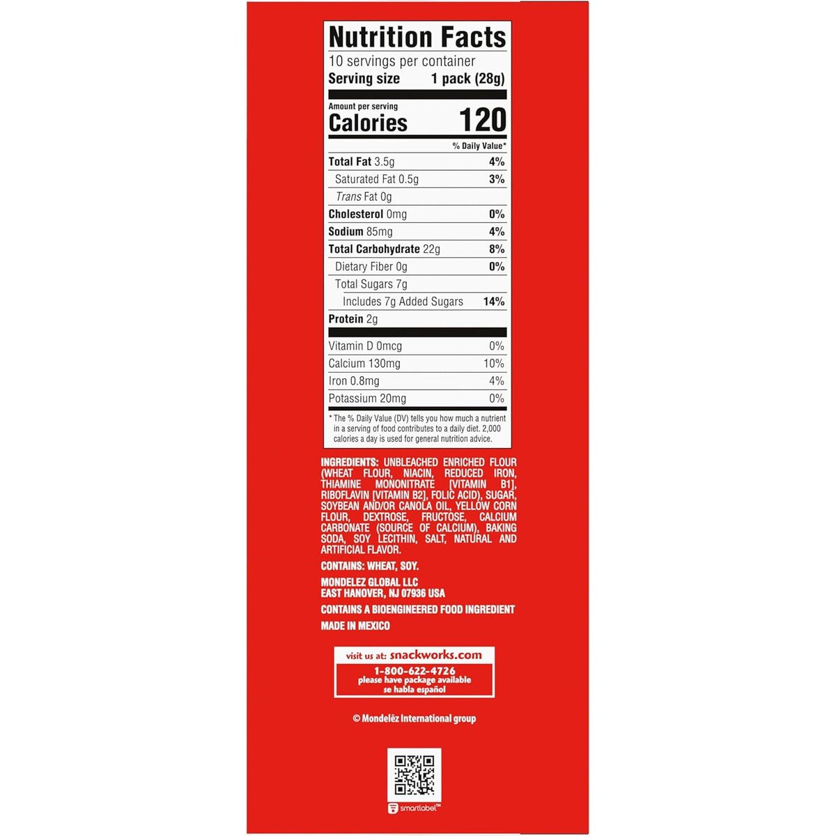 Barnum's Original Animal Crackers, 10 Snack Packs, 1 oz, Circus-Themed, Kids' Snacks, Calcium-Rich