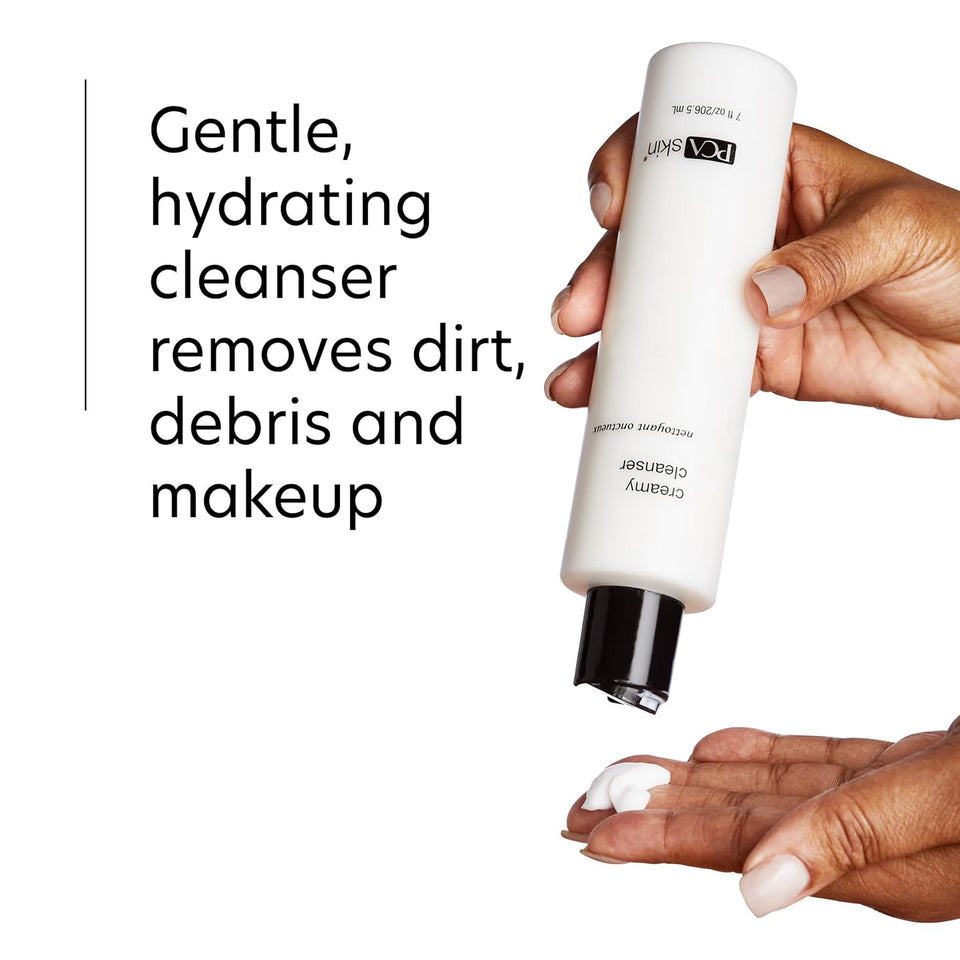 PCA SKIN Creamy Moisturizing Face Cleanser, Gentle Daily Face Wash for Dry and Sensitive Skin, Leaves Skin Feeling Soft and Smooth, Helps Remove Makeup, Dirt, and Impurities from Skin, 7.0 oz Bottle