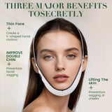 Electric Double Chin Device and V-Face Machine with 6 Modes and 12 Gear Adjustable Intensities - for Jawline Sculptor and Face Slimmer - White