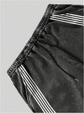 GORGLITTER Men's Baggy Wide Leg Sweatpants Y2K Striped Side Drawstring Waist Barrel Track Pants with Pockets