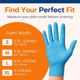 Supmedic Medical Soft Max™ Nitrile Exam Gloves, 100 Count Latex-Free Powder-Free Non-Sterile Food Safe Disposable Glove, Blue
