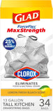 Glad Tall Kitchen Trash Bags 13 Gallon, MaxStrength Cherry Blossom Garbage Bags, Drawstring, 90 Count - PureLivingMart
