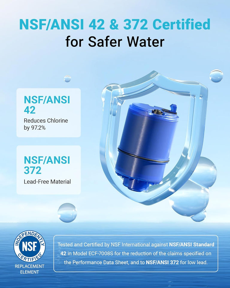 AQUA CREST CF08A Faucet Filter, Compatible with All PLR® Plus Water Filter, Replacement for PLR® Plus RF9999® Faucet Water Filter, NSF 42 Certified, 6-Month, 600-Gallon, 2 Pack, Packaging May Vary