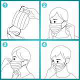 ZTANPS 100 PCS Disposable Face Masks, Black Disposable Masks, 3 Ply Protection Face Masks
