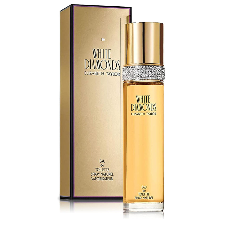 Elizabeth Taylor White Diamonds Women's Perfume, Long-Lasting Floral Fragrance for Her, Eau de Toilette EDT Spray, 3.3 fl oz