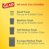 Glad Small Trash Bags 4 Gallon, Febreze Fresh Clean Garbage Bags, Odor Resistant with Quick Tie, 26 Count - PureLivingMart