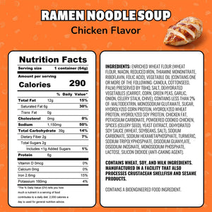 Maruchan Instant Lunch Ramen Noodles, Chicken Flavor – Japanese-Style Instant Noodle Soup, Easy Meal Ready in 3 Minutes – 2.25 Oz. (12 Pack)