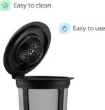 4 Black Reusable K Cups for Keurig Coffee Makers - Compatible with Keurig K-Classic, K-Select, K-Duo, K-Elite, K-Latte