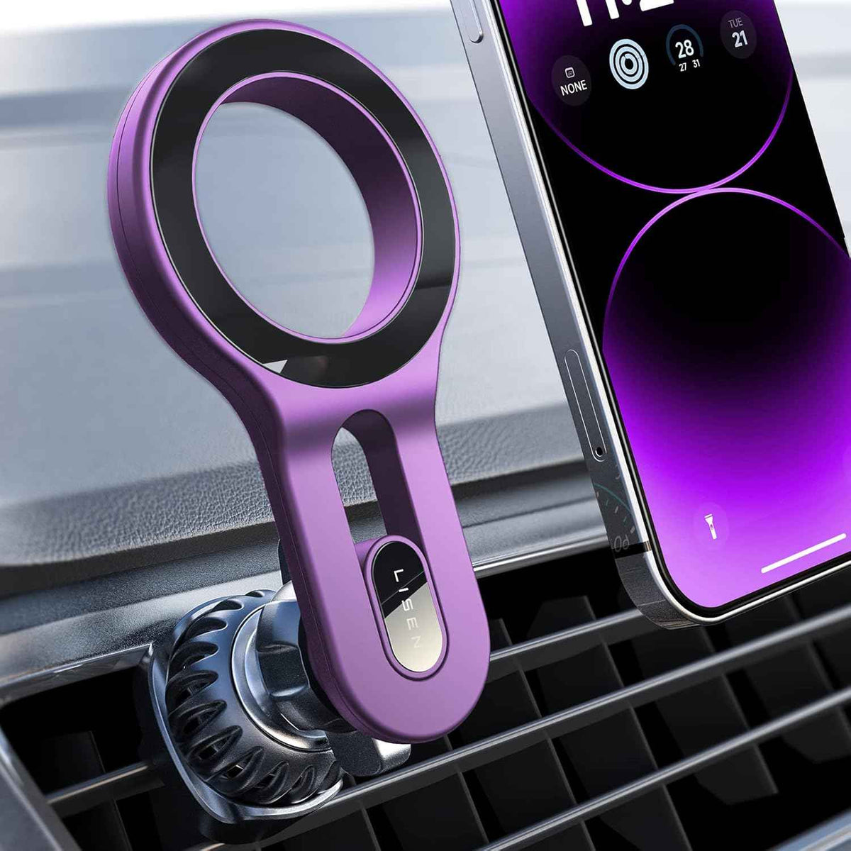 LISEN for MagSafe Car Mount, 2026 Magnetic Phone Holders for Car Air Vent Phone Mount [Ultra-Magnetic] Hands Free Cell Phone Holder Strong Clip Car Accessories for Men Women fit iPhone 17 16 15 14 Pro