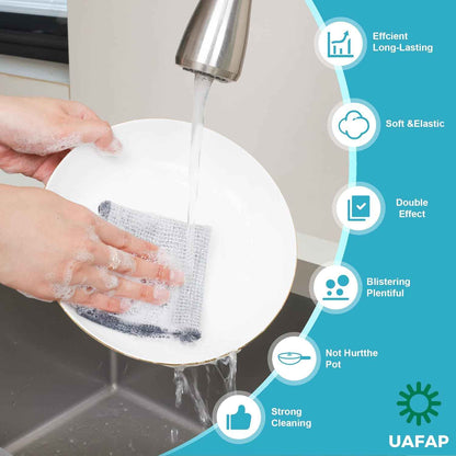 12 PCS Non Scratch Wire Dishcloth, Cleans Fast Without Scratching, Stands Up to Stuck-on Grime, Multi-Surface Safe, Wire Dishwashing Rag Cleaning Power for Everyday Jobs 7.87“ x 7.87”