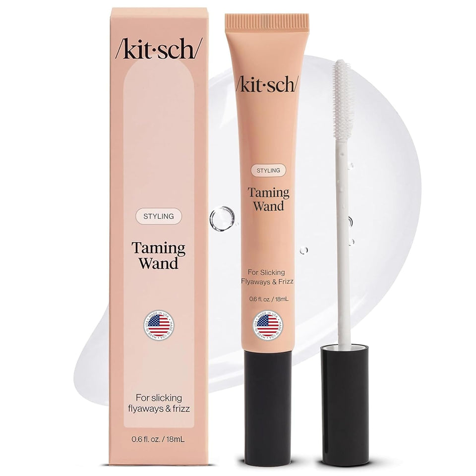Kitsch Hair Taming Wand - Fly Away Stick For Hair with Biotin, Aloe & Vitamin E | Clear Hair Mascara for Flyaways, Slick Back Style | Travel Size | Ideal Gifts for Women & Mothers Day Gifts - 18mL