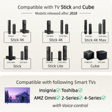 ORQRQO Replacement Remote for All Fire Series, TV Stick (HD, 4K, 4K Max, Lite), TV Cube and Omni, Insignia, Toshiba, Smart TVs, with Voice Control