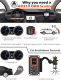 ANCEL AD310 Classic Enhanced Universal OBD II Scanner Car Engine Fault Code Reader CAN Diagnostic Scan Tool, Read and Clear Error Codes for 1996 or Newer OBD2 Protocol Vehicle (Black)