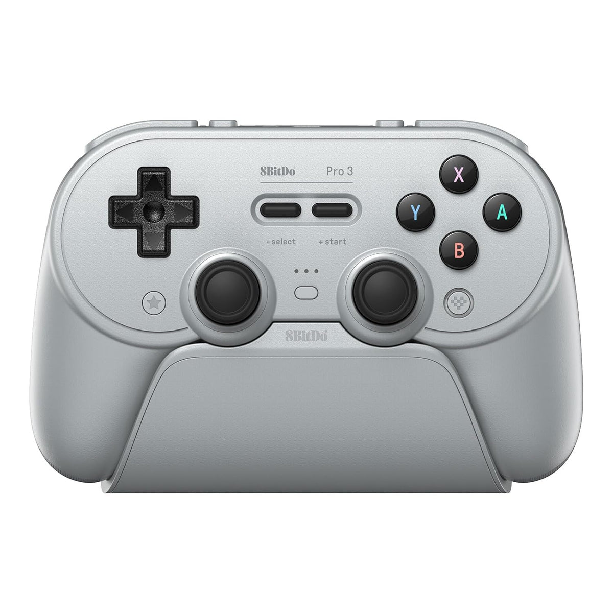 8Bitdo Pro 3 Bluetooth Controller for Switch/Switch 2 with TMR Joysticks, Swappable ABXY Buttons, and Charging Dock