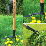 Grampa's Weeder - The Original Stand Up Weed PLller Tool with Long Handle - Made with Real Bamboo & 4-Claw Steel Head Design - Easily Remove Weeds Without Bending, PLlling, or Kneeling.