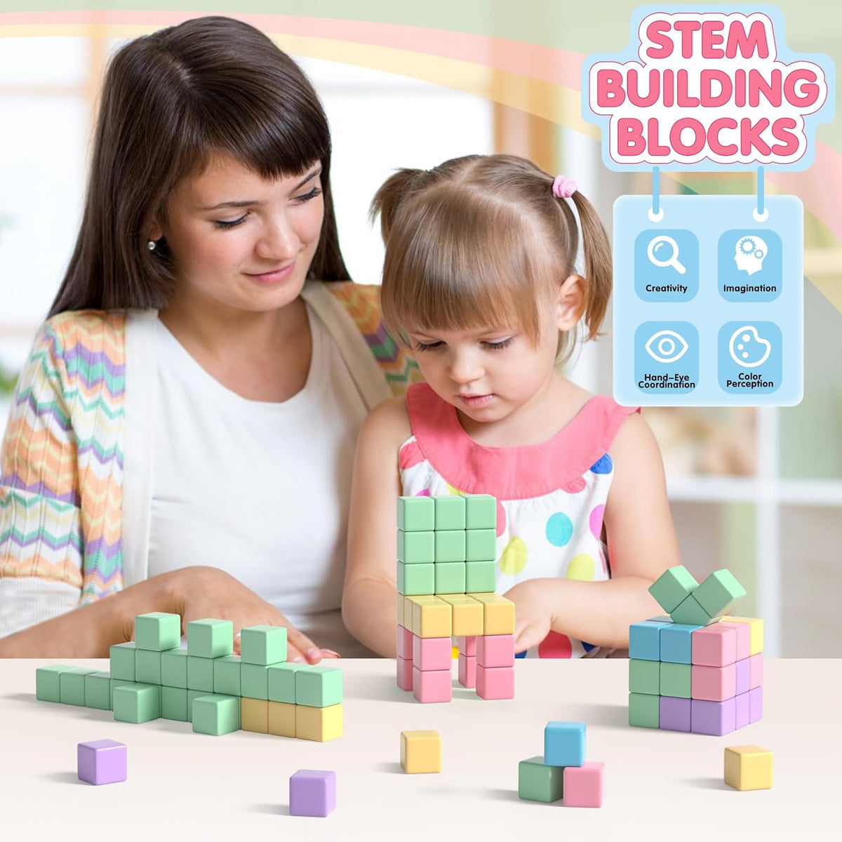 Apluses 32pcs Magnetic Blocks Building Cubes for Toddlers, Classroom Must Haves Creative Learning Kids Gifts, Preschool Montessori Sensory Autism Magnet Toys for Boys and Girls Ages 3 4 5 6