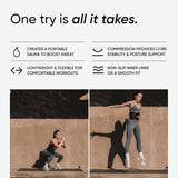 Sports Research Sweet Sweat Waist Trimmer (Core Series) - Premium Sweat Enhancing Fitness Band for Women & Men