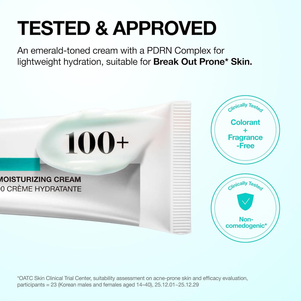 ANUA PDRN Hyaluronic Acid 100 Moisturizing Cream, Lightweight, Non-Greasy Hydrating Face Moisturizer with Salmon DNA for Glass Skin, Korean Skincare (2.02 fl oz)