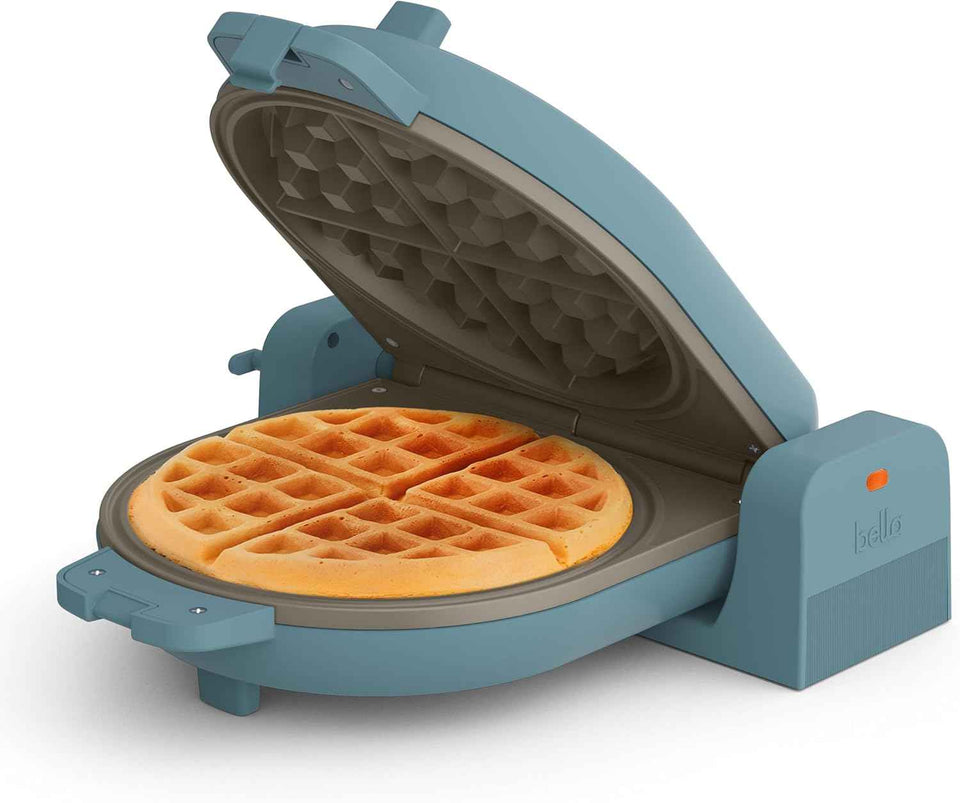 bella Flip-n-Store Waffle Maker, EverGood‰ã¢ Ceramic Nonstick Coating, Fits-anywhere‰ã¢ Kitchenware, Power Indicator Light & Touch Handle, 7‰۝ Wide & 1" Deep Plates, 1000 Watt, Plum