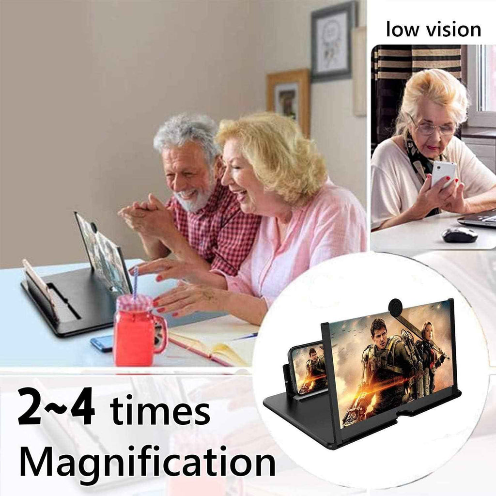 14 inch smartphone screen magnifier 3d hd foldable amplifier phone stand gift
