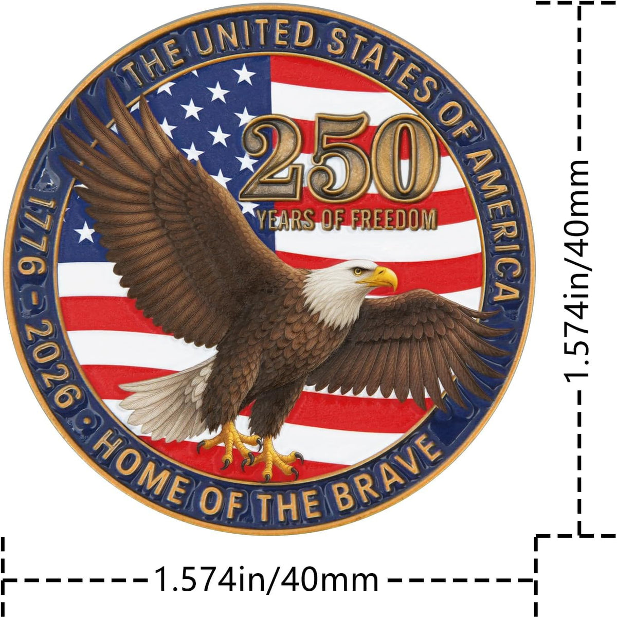 United States of America Liberty Bell Souvenir Coin 1776-2026 250th Anniversary Coin