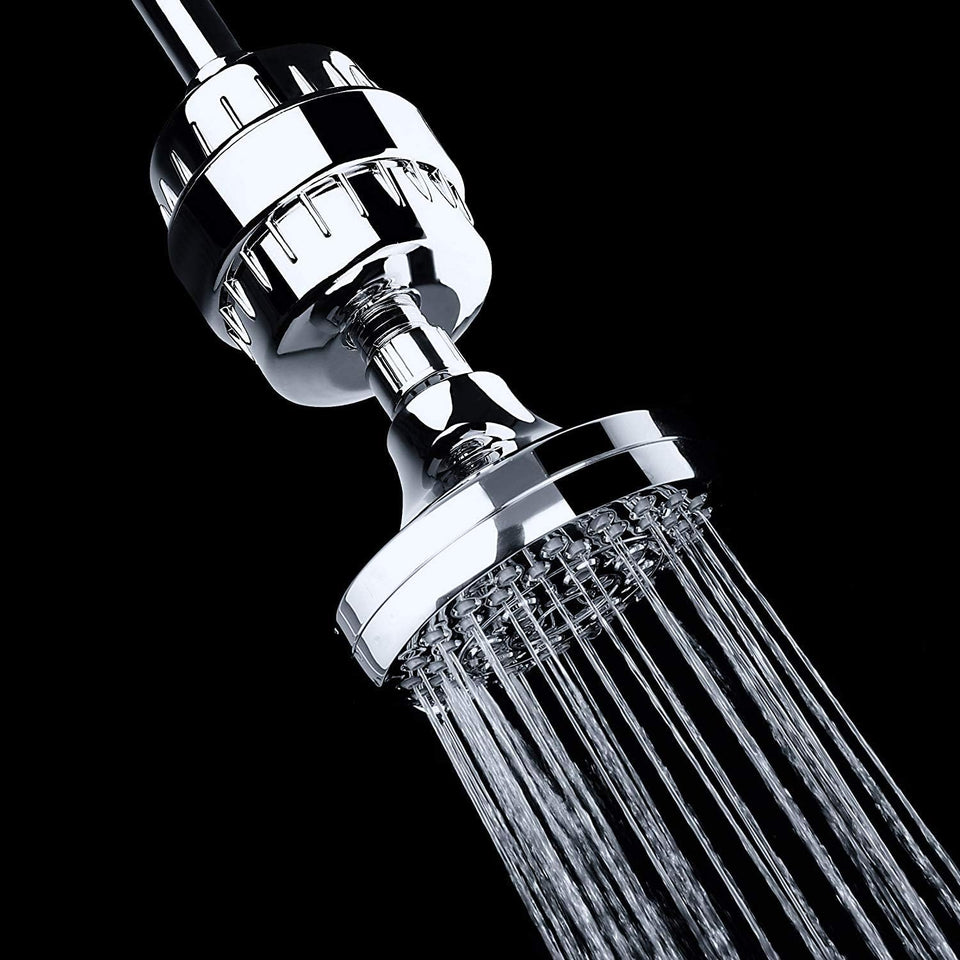 AquaBliss High OutPLt Revitalizing Shower Filter - Reduces Dry Itchy Skin, Dandruff, Eczema, and Dramatically Improves The Condition of Your Skin, Hair and Nails - Chrome (SF100)