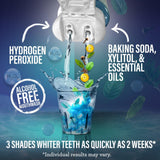 GuruNanda Teeth Whitening Dual Barrel Oxyburst Mouthwash - Alcohol & Fluoride Free, Hydrogen Peroxide to Promote Whiter Teeth - Wild Mint - 20 Fl Oz
