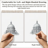 Fuxi 9" x 12" Sketch Book, Top Spiral Bound Sketch Pad, 100 Sheets 68lb/100gsm Acid-Free Drawing Paper, Art Sketchbook for Drawing Pad for Kids Artists & Beginners Professional Art Supplies for Adults