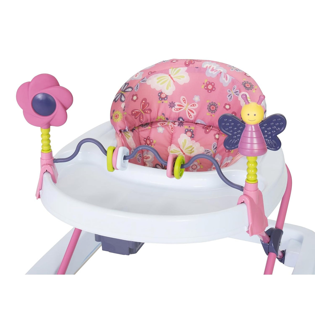 Smart Steps Trend Activity Walker with Removeable Toy Bar, Multi-Directional Front Wheels, Tray, Adjustable Height and Flat Fold Frame for Storage, Ages 6 Months +, Emily Pink
