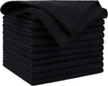 AIDEA Microfiber Cleaning Cloth 10PK, Black, 12x12, Microfiber Towels for Cars, Houses, and Kitchens