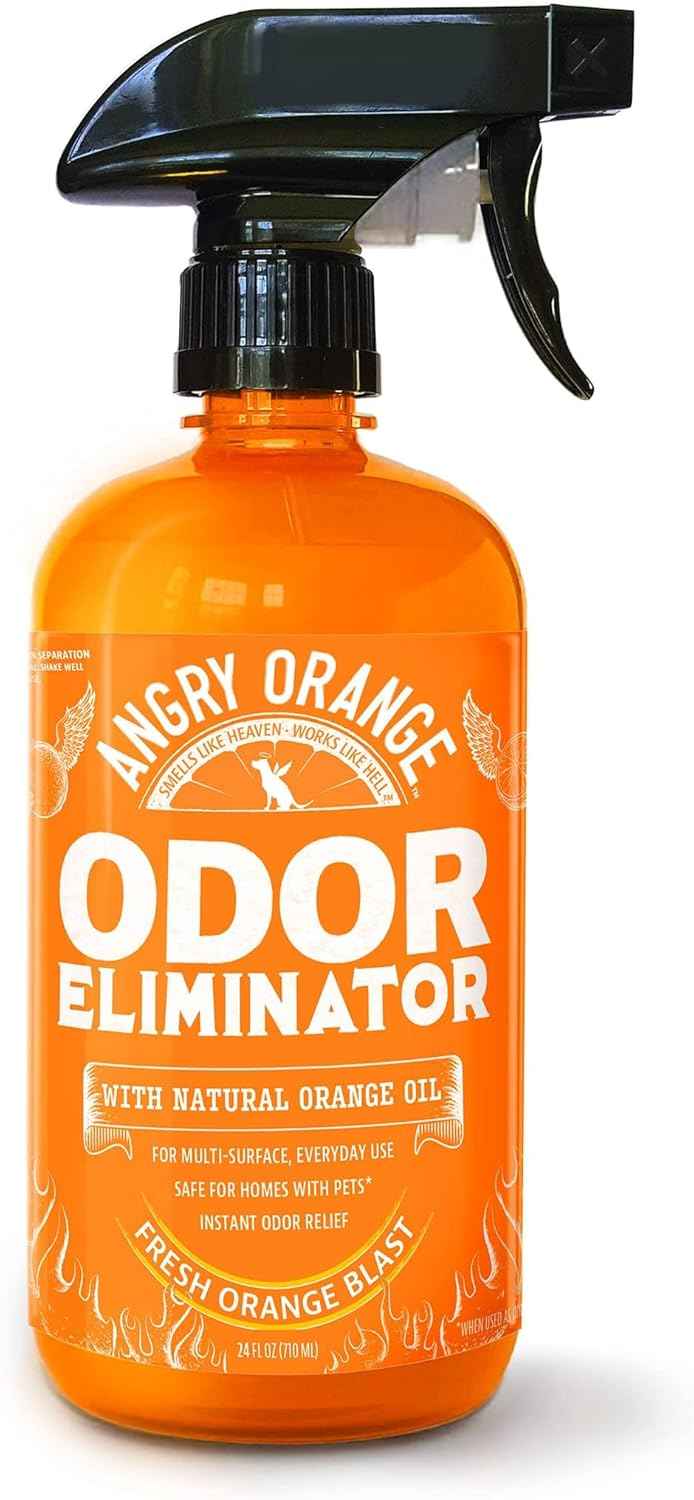 Angry Orange Pet Odor Eliminator with Natural Orange Oil - 24 oz - Non-Toxic, Citrus Scent