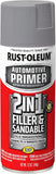 Rust-Oleum 260510 Stops Rust Automotive 2-in-1 Filler & Sandable Primer Spray, 12 oz, Gray