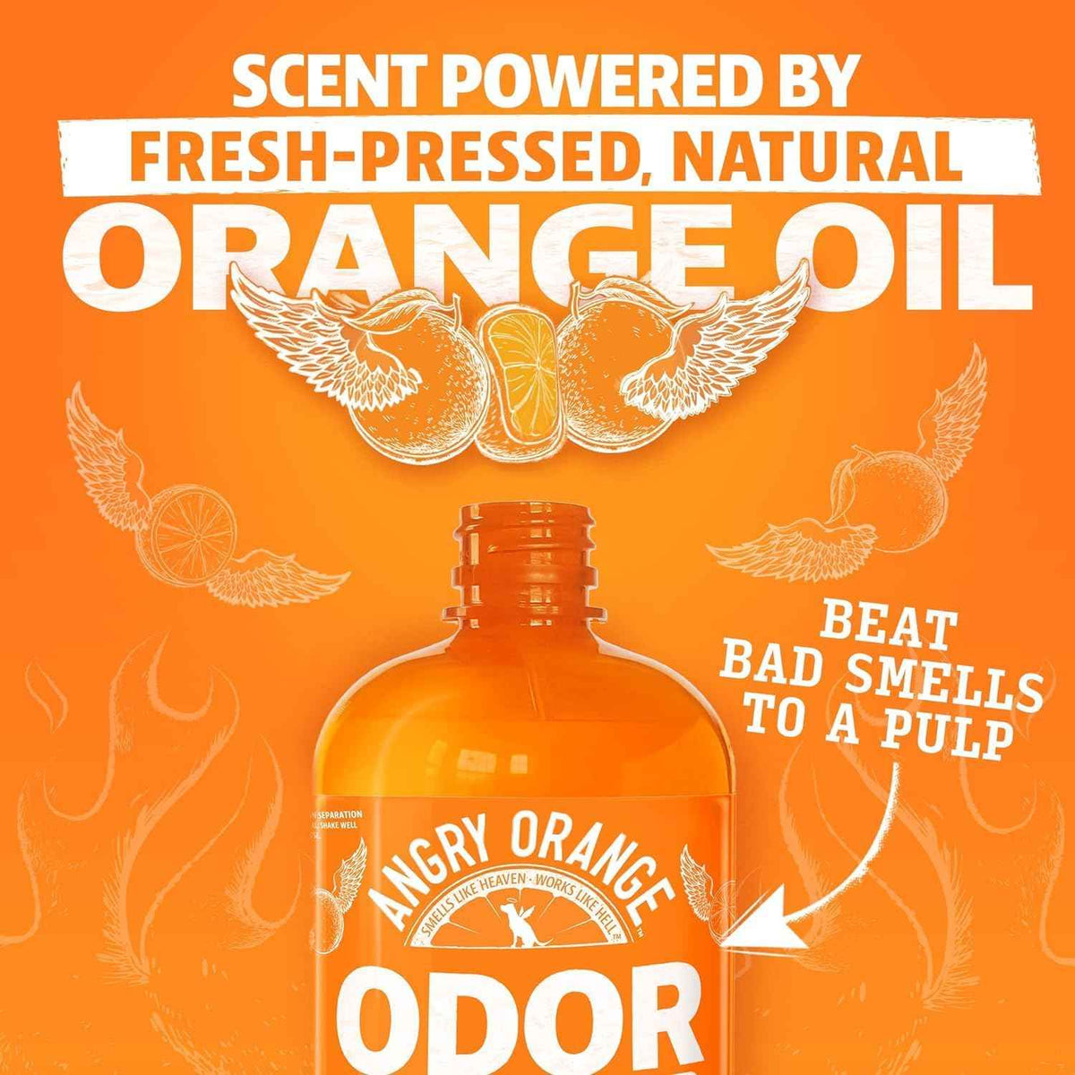 Angry Orange Pet Odor Eliminator with Natural Orange Oil - 24 oz - Non-Toxic, Citrus Scent