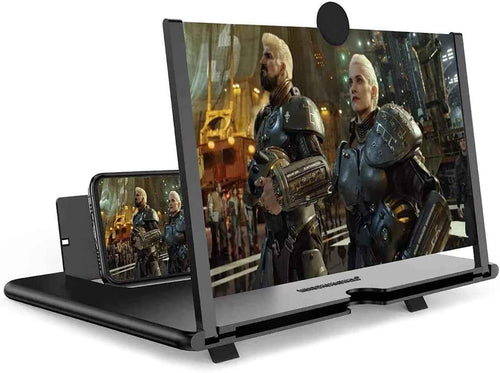 14 Inch Smartphone Screen Magnifier 3D HD Foldable Amplifier Phone Stand with Adjustable Angle Gift for Mom Dad Family Portable Universal Enlarger Movies Gaming Video