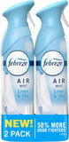 Febreze Air Mist, Air Freshener Spray, Odor Fighting Room Spray, Deodorizer for Home Bathroom Kitchen Office Apartment Dorm Room Classroom, Linen & Sky Scent, 8.1oz (Pack of 2)