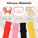Multi-Color Band Keeper, Magic band locks, Silicone Fastener Rings Security Loop/Holder/Clips Compatible with Fitbit Charge/Charge HR/Garmin Vivofit/Disney Magic Bands 1.0/2.0 & More