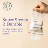 Lansinoh Breastmilk Storage Bags, 200 Count Value Pack, Baby Essentials, Leak-Proof, Fast Freeze & Thaw Breast Milk Bags for Baby Bottle Feeding, Strength & Stretch, 6 Ounce