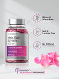 Horbäach Hair Skin and Nails Vitamins | 300 Softgels | with Biotin and Collagen | Infused with Argan Oil and Coconut Oil | Non-GMO, Gluten Free Supplement
