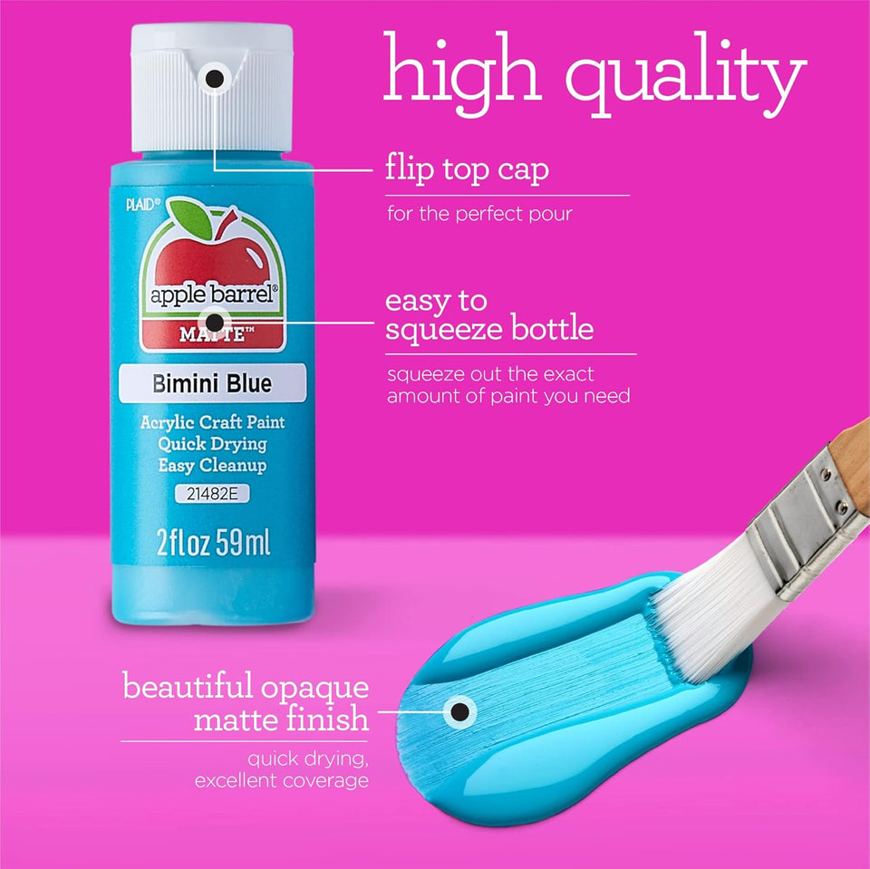 Apple Barrel Acrylic Paint, Light Lavender 2 fl oz Classic, Easy To Apply DIY Arts And Crafts, Art Supplies With A Matte Finish