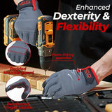 HANDLANDY Work Gloves for Men & Women, Utility Mechanic Working Gloves Touch Screen, Flexible Gardening Gloves for Yard