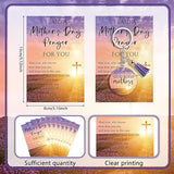 AmazingSpark Mother's Day Church Gifts God Bless Mothers Religious Acrylic Keychains with Tassel Prayer Cards for Women Mom